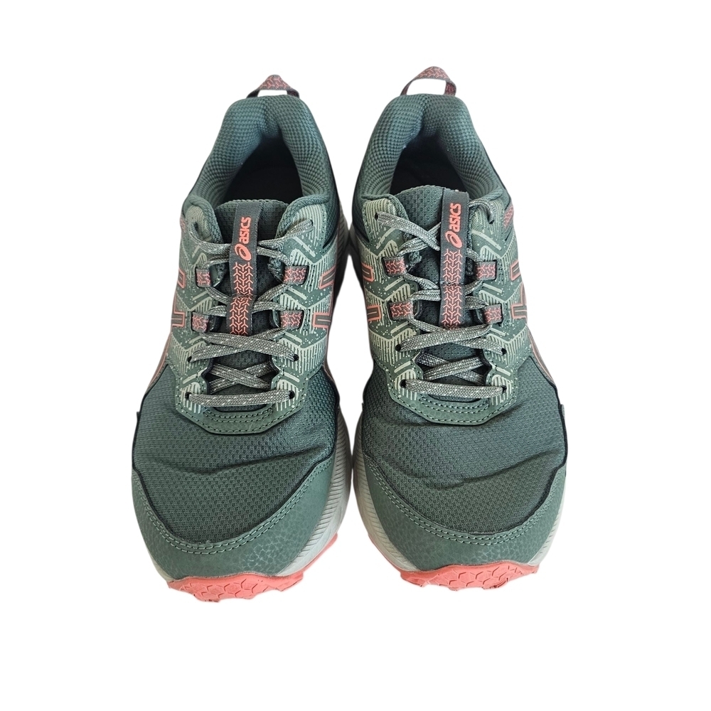ASICS Women's Green and Pink Running Shoes
